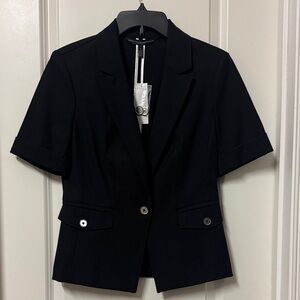 White House Black Market Short Sleeve Black Blazer